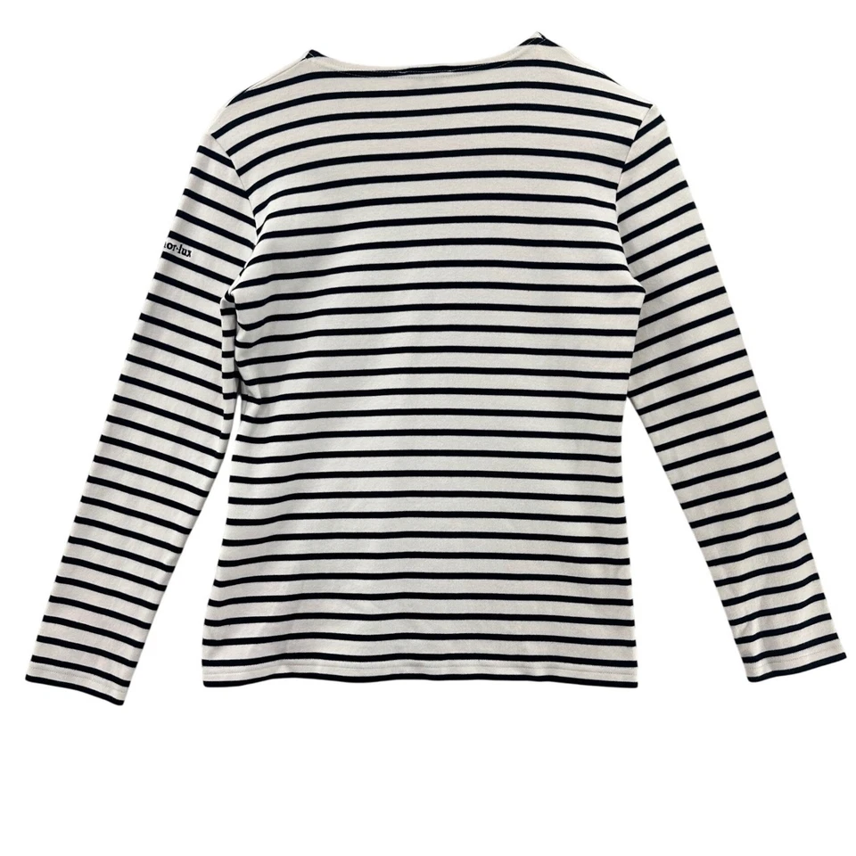 Camiseta marinera manga larga a rayas Armor Lux para mujer talla 2 blanca azul marino Foto 2 de 4