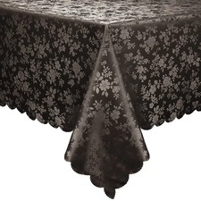 Smiry Rectangle Table Cloth, Waterproof Heavy 84" x 60" Rectangular , Coffee