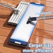 Large Mop and Bucket with Wringer Set for Home, Hands Free Flat Floor Mop and...