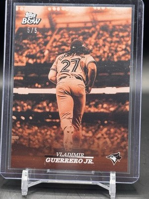 VLADIMIR GUERRERO JR 2024 Topps Black & White Orange Bookend #5/5 #69 Blue Jays