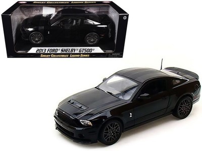 2013 Ford Shelby Mustang Cobra GT500 SVT Black with Black Stripes 1/18