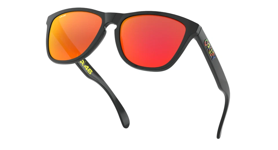 Oakley FROGSKINS Edición Limitada V Rossi Negro Pulido con Rubí Prizm OO9013-E6 Foto 4 de 4