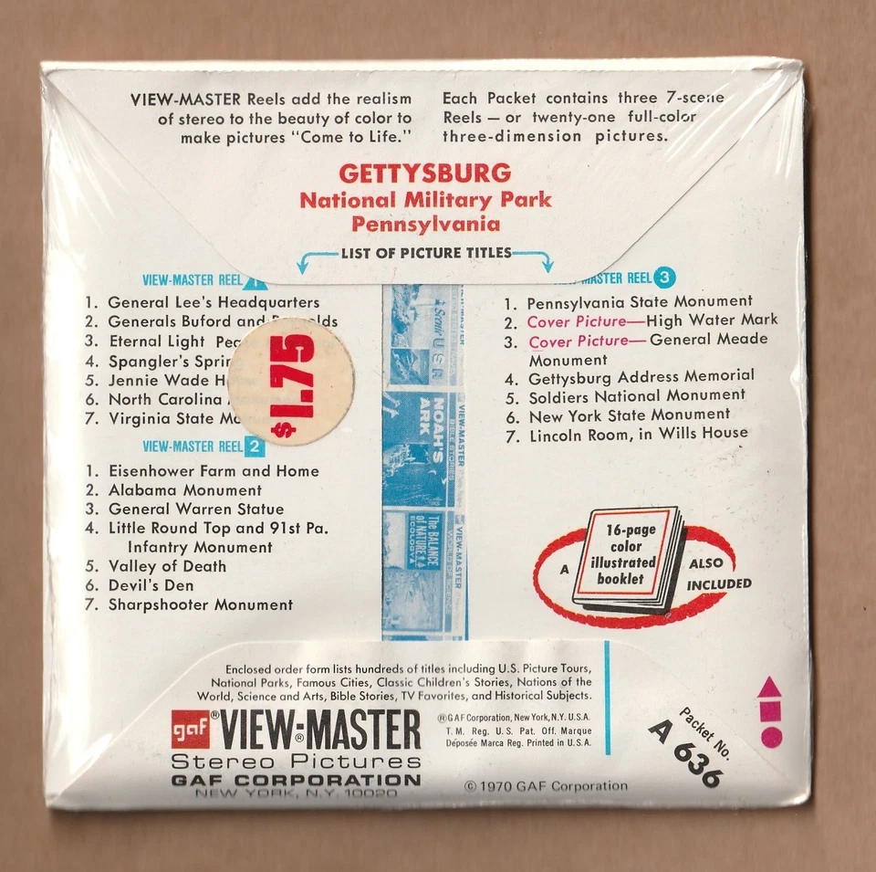 NEW Unopened set of vintage View-Master reels Gettysburg National Military Park - Image 2 of 2