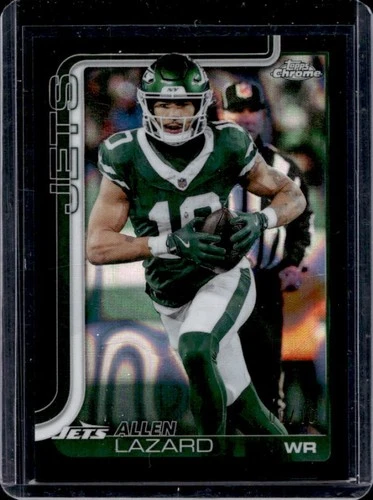 2025 Topps Chrome Allen Lazard Black Lava Refractor #/10 Jets