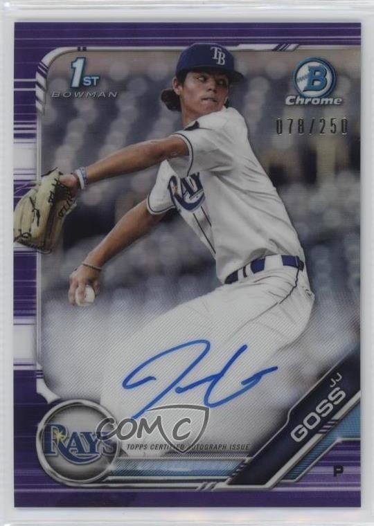 2019 Bowman Draft Chrome Pick Purple Refractor 78/250 JJ Goss #CDA-JJG Auto 10yf