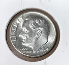 1964-D 10C Roosevelt Dime. 90% SILVER :BU