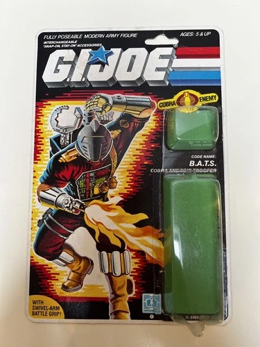 1986 GI Joe Cobra B.A.T.S. BAT Full Card W/ Undented BUBBLES 36 Back No Promos