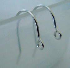 20pcs solid 925 Sterling Silver plain hook Earring EAR WIRE Made in USA e73