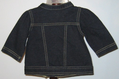 Nueva Chaqueta Vieja Marina Niñas Talla 0-3 Meses Denim Azul Mangas Largas - Imagen 2 de 2