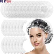 300× Disposable One-off Hotel Home Shower Bathing Clear Hair Elastic Caps Hats