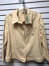 Classic Elements Nwt 24/26w Yellow Floral Textured Jacket #2546