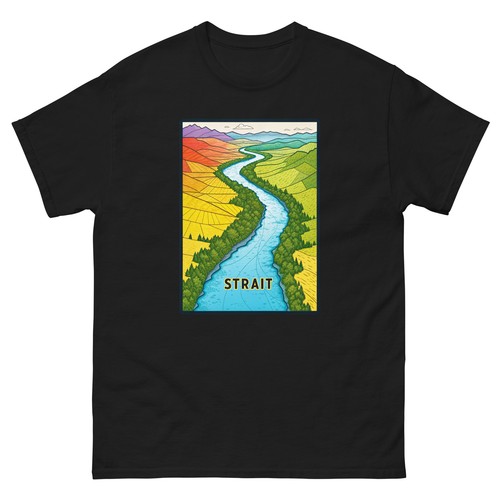Strait Geographical Landscape Location Scenery T-Shirt - Picture 2 of 13
