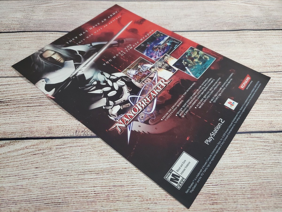Nanobreaker Playstation 2 PS2 Promo Ad Art Print Poster Retro