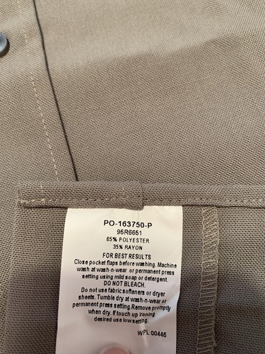 NEW Flying Cross Taupe S/Sleeve Uniform Shirt Poly Blend XL F1 95R6651 - Picture 6 of 20