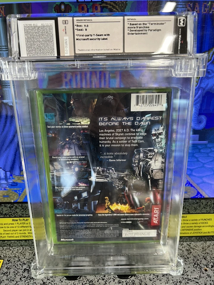 2002 XBOX The Terminator Dawn of Fate Graded WATA 9.0 B Sealed Schwarzenegger - Image 3 of 4