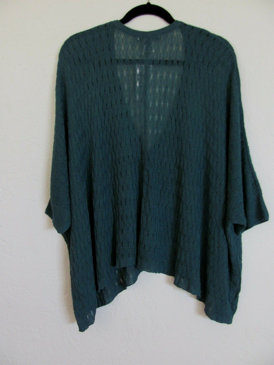 Alberto Makali 3/4 Batwing V-Neck Cardigan Sweater-Peacock Green-Large-NWT  $99