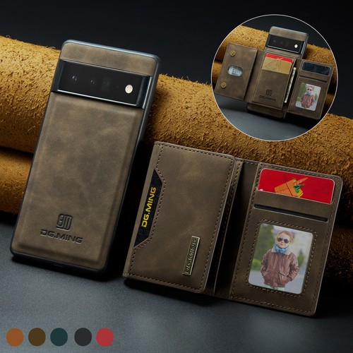 2in1 Detachable Magnetic Google Pixel 6 Pro Leather Case Wallet Credit Card Slot - Picture 16 of 16