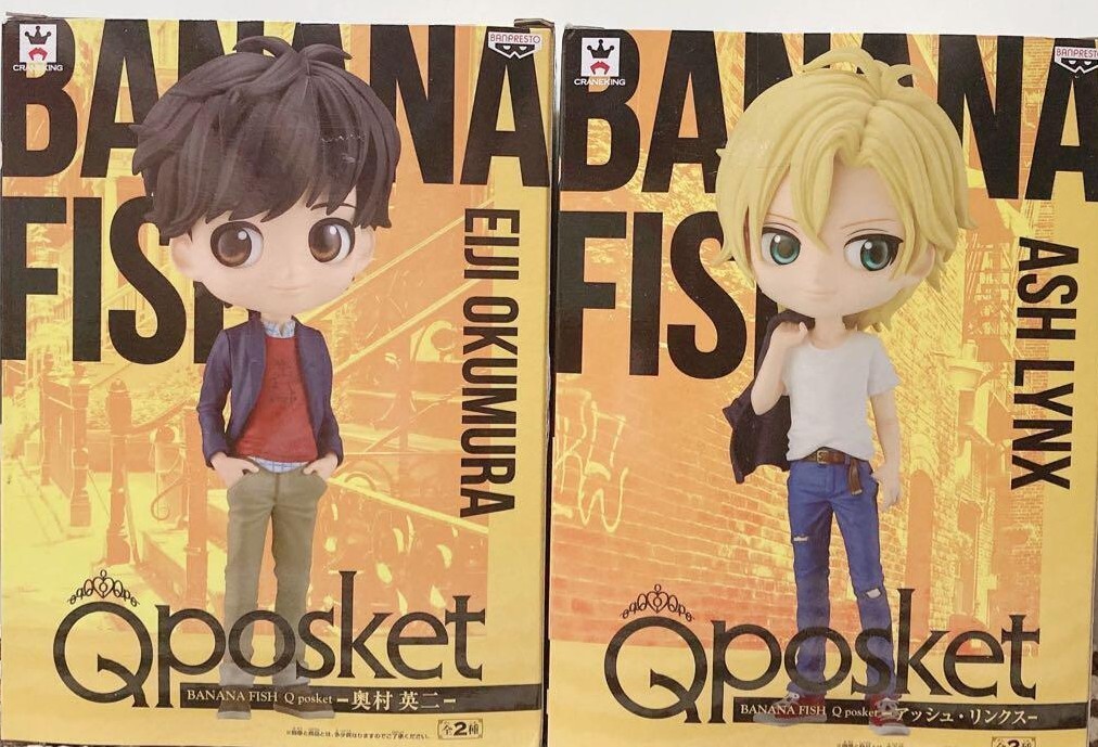 バナナフィッシュ アッシュ＆奥村 Qposket フィギュア 2体セット キューポスケット バナナフィッシュ アッシュ&英二2体 - メルカリ
