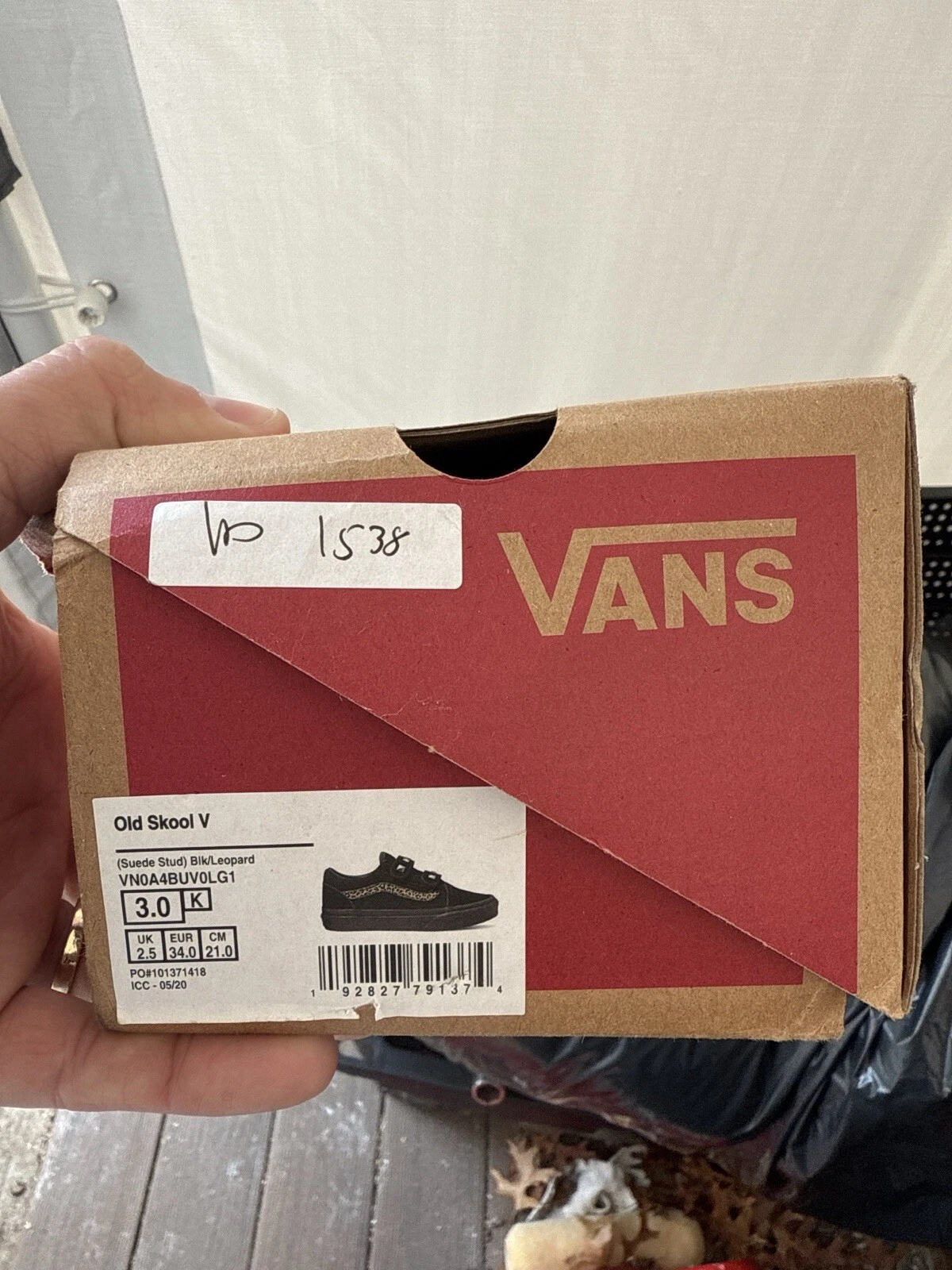 Scarpe casual Vans Oldol Sko Off Thel Wall logoo rossoizione ripet skateno bambin t