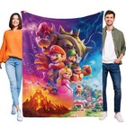 Super Mario Bros Blanket Throw Soft for Bed Sofa Birthday Gift for Kids Cartoon