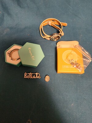 Origami Owl Living Locket Double Wrap Bracelet, Charms, Sliders, and Pendant