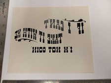 Vintage Original Bootleg Iron -On / Heat Transfer Not Dying Joke T9