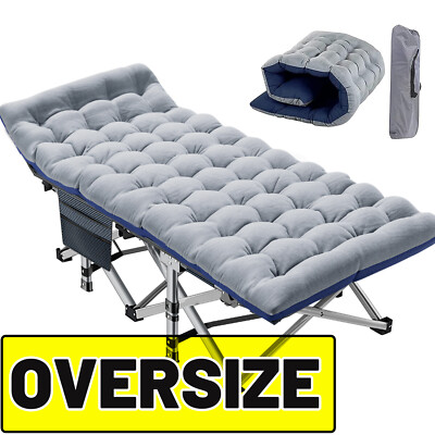 SUNYRISY Folding Outdoor Camping Travel Cot and Pad Oversized XXL /Standard Size