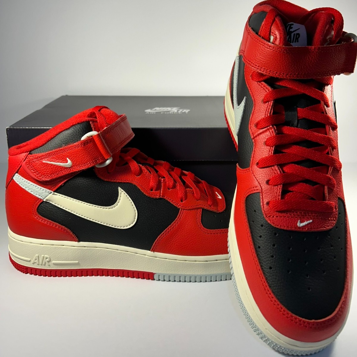 Nike Air Force 1 Mid '07 LV8 Split University Red/Black Nike Air Force 1 Mid '07 LV8 Split University Red/Black