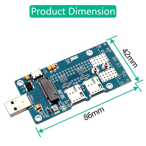 NGFF(M.2) to USB 3.0 Adapter with Auxiliary Power card Slot for 3G/4G/5G Module - Afbeelding 4 van 7