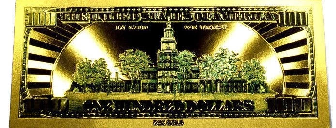 LOT 3 X $100 BILL UNITED STATES 24K GOLD BANKNOTES - Image 4 of 4