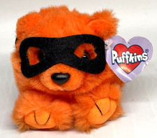 Vintage 1999 SWIBCO Puffkins Trick Orange Bear Halloween Limited Edition 5"