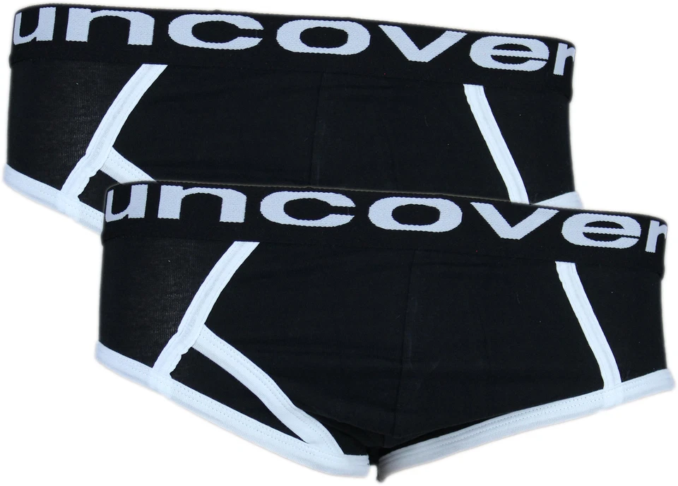 Uncover by Schiesser 2 Stk. Jungen Slips Slip schwarz Unterhosen SP27