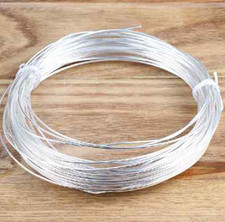 1m 20ga 0.8mm 99.99 Pure Silver Round Wire Dead Soft Craft  Jewellery Wire