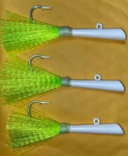 3 PACK Jake's Pier Darter Sidewinder Mackerel Bluefish NYLON Jigs 1/4oz to 1oz