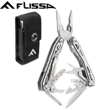 FLISSA 16-in-1 Multi Tool Plier Portable Compact EDC Multitool With Pocket Knife
