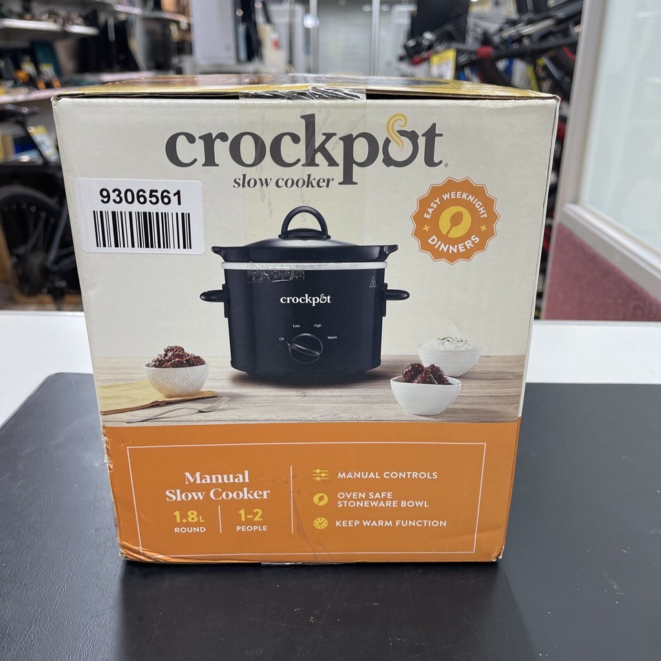 Crockpot Slow Cooker Removable EasyClean Ceramic Bowl 1.8 L Small