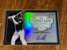 CASEY SAUCKE 2020 LEAF PERFECT GAME BLACK METAL AUTO #1/1 Virginia, WHITE SOX