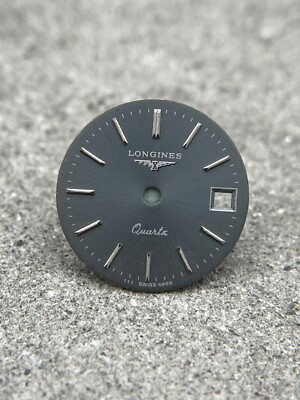 LONGINES 18,5mm QUARTZ  GREY RARE VINTAGE ZIFFERBLATT DIAL CADRAN PART TEIL