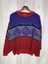 Vintage Gitano 90s Colorful Knit Sweater Womens Mens Unisex XL-11659