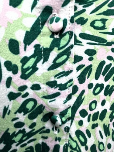 New Look Curves UK 20 Summer Dress Green White Pink, Balloon Sleeves Knee Length - Picture 7 of 13