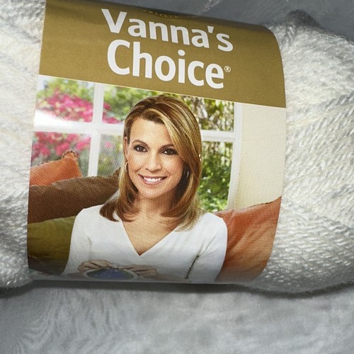 Lot/2 Lion Brand Vanna's Choice 100% Acrylic Yarn White Same Dye Lot # 66960 - Picture 4 of 11