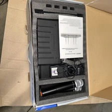 Awisco WH-847 Wireless Microphone System UHF  w/ Box, Manual