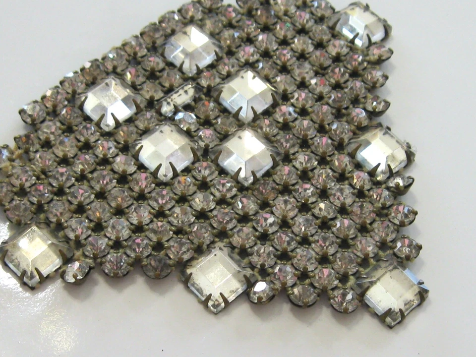 БОЛЬШОЙ СТАРИННЫЙ АРТ-ДЕКО ЧЕШСКИЕ СТРАЗЫ ШИТЬ НА АППЛИКАЦИИ УКРАШЕНИЯ ОТДЕЛКИ ПОНЯТИЕ - Изображение 4 из 4