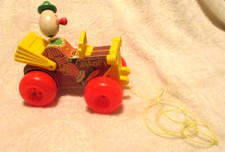 Vintage~Fisher Price~Jalopy Pull Toy~#724~All Original~Made in USA~1970's