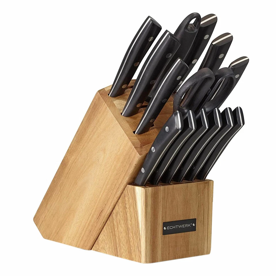 Echtwerk Messer Set Premium Messerblock Küchenmesser inkl. 6x Steakmesser B-WARE