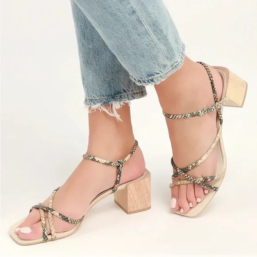 dolce vita snake print sandals