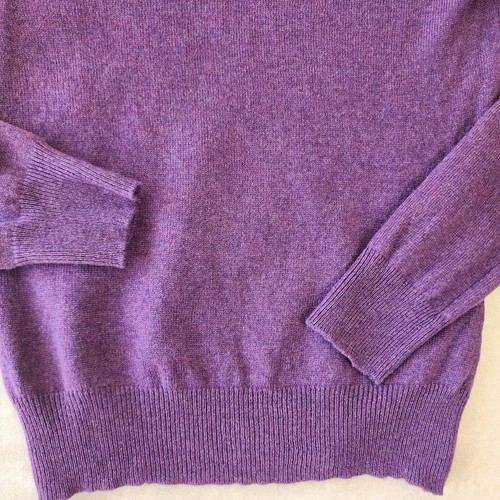 Apt 9 100 % Kaschmir lila Rollkragen gerippte Säume Stretch Pullover Größe Medium - Bild 6 von 13