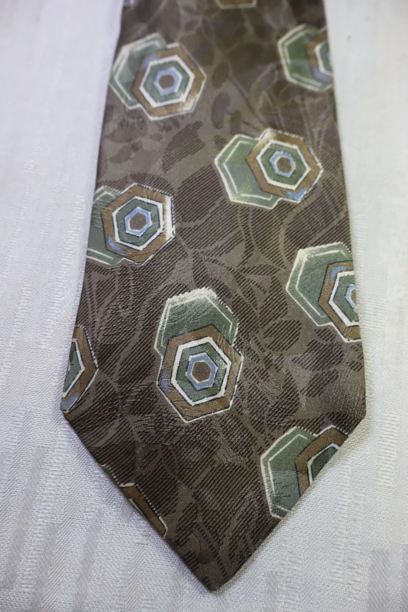 TigerTie stretta cravatta - verde petrol turchese nero argento a pois