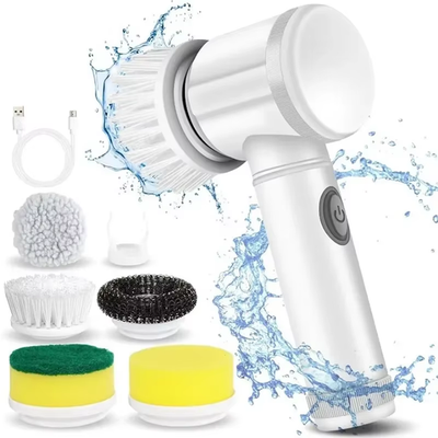 #ad Electric Spin Scrubber with 5 Brush Heads for Efficient Bathroom Cleaning $5.57