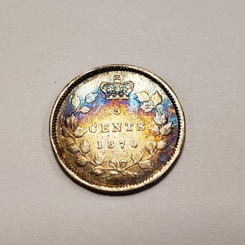 1870 5c Canada Five cents .0346 ASW - Wire Rim KM2 - SKU-Q4518